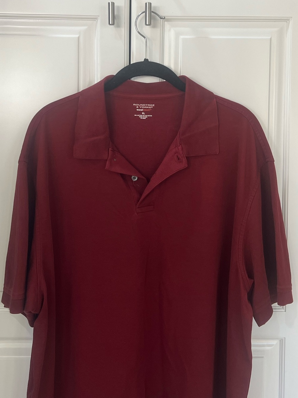 Roundtree and Yorke men’s burgundy Polo shirt size XL - Picture 2 of 4